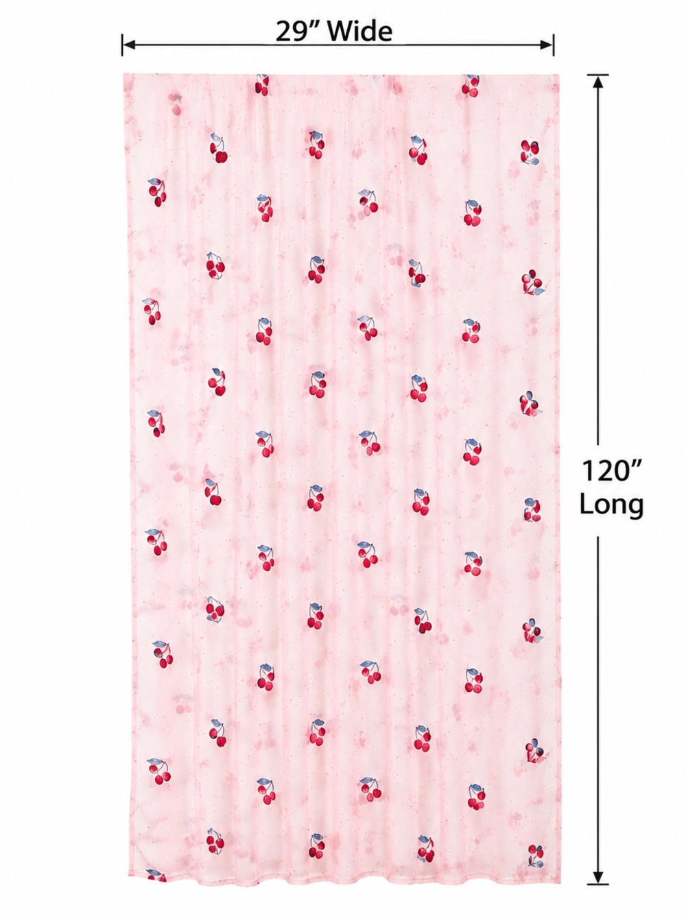 Pink Cherry Tulle Fabric - Sheer DIY Craft Yardage set of 2 panels 29”x120” each